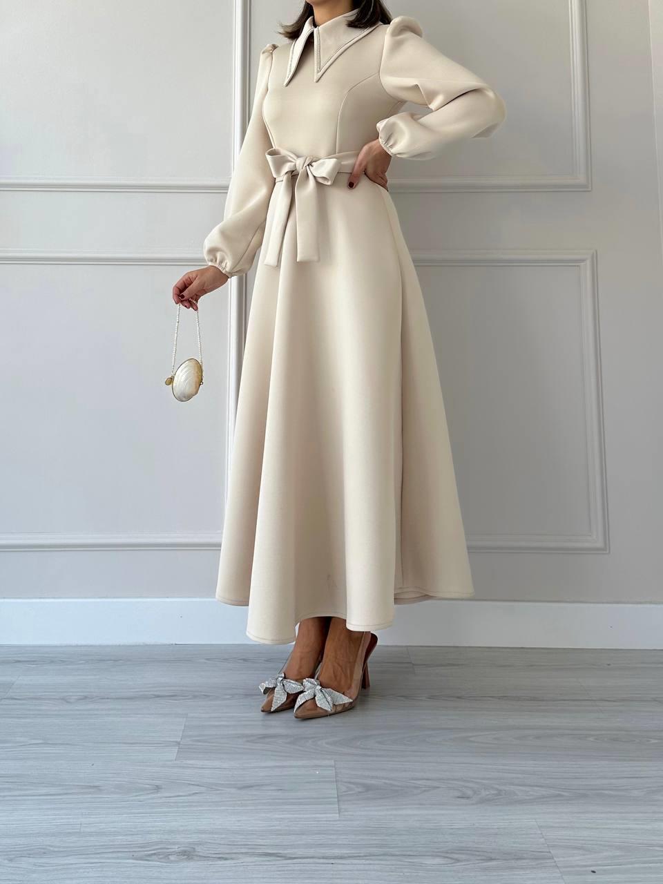 فستان قماش سكوبا الفاخر