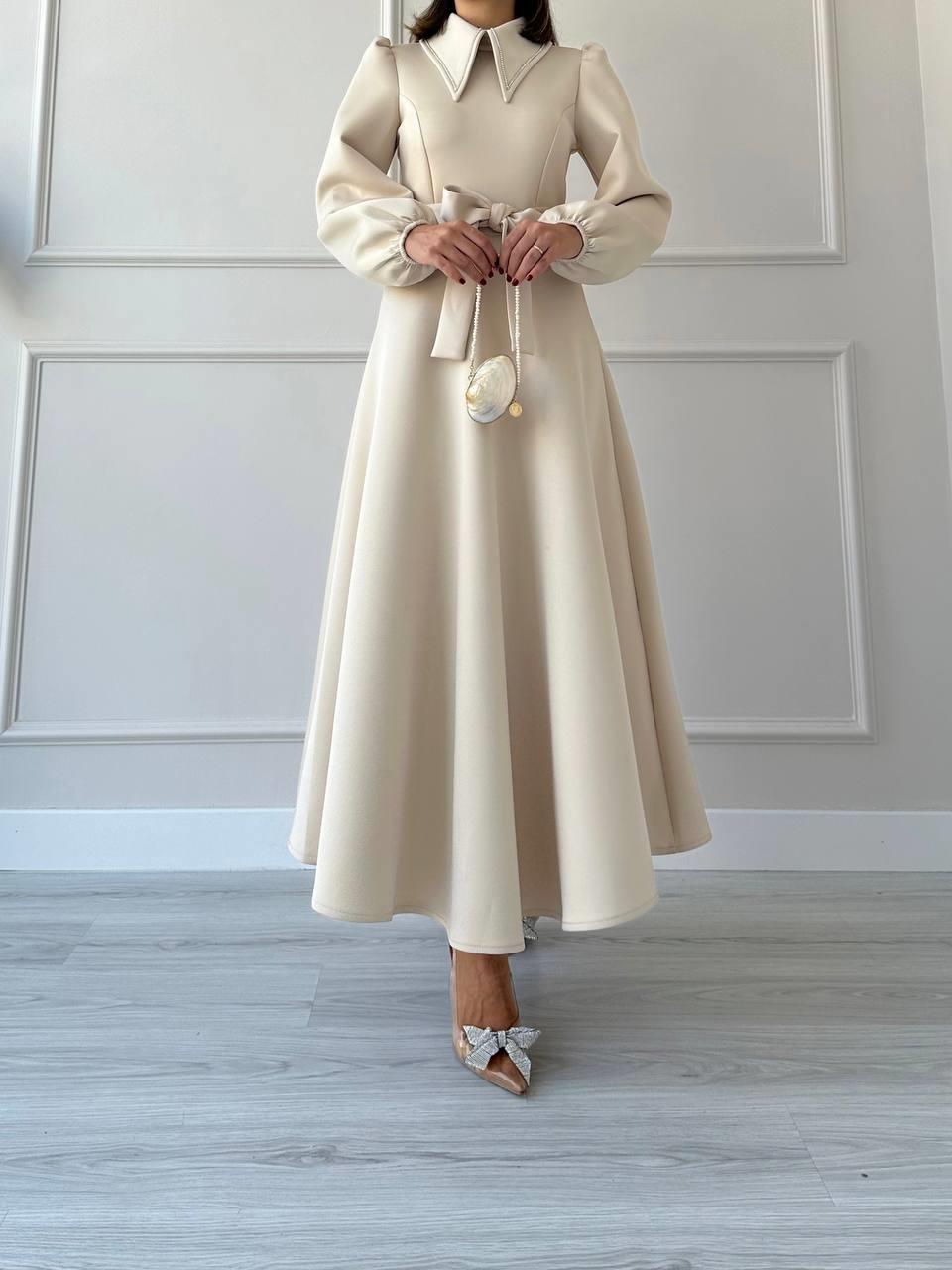 فستان قماش سكوبا الفاخر