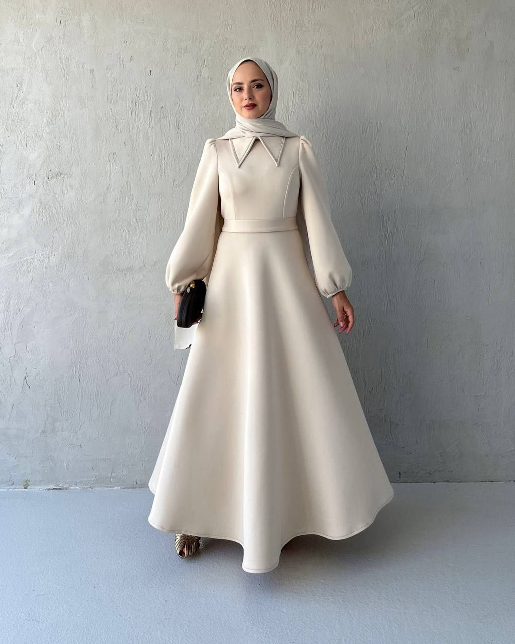 فستان قماش سكوبا الفاخر