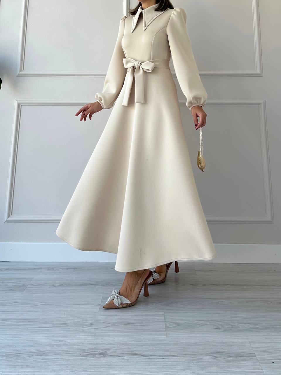 فستان قماش سكوبا الفاخر